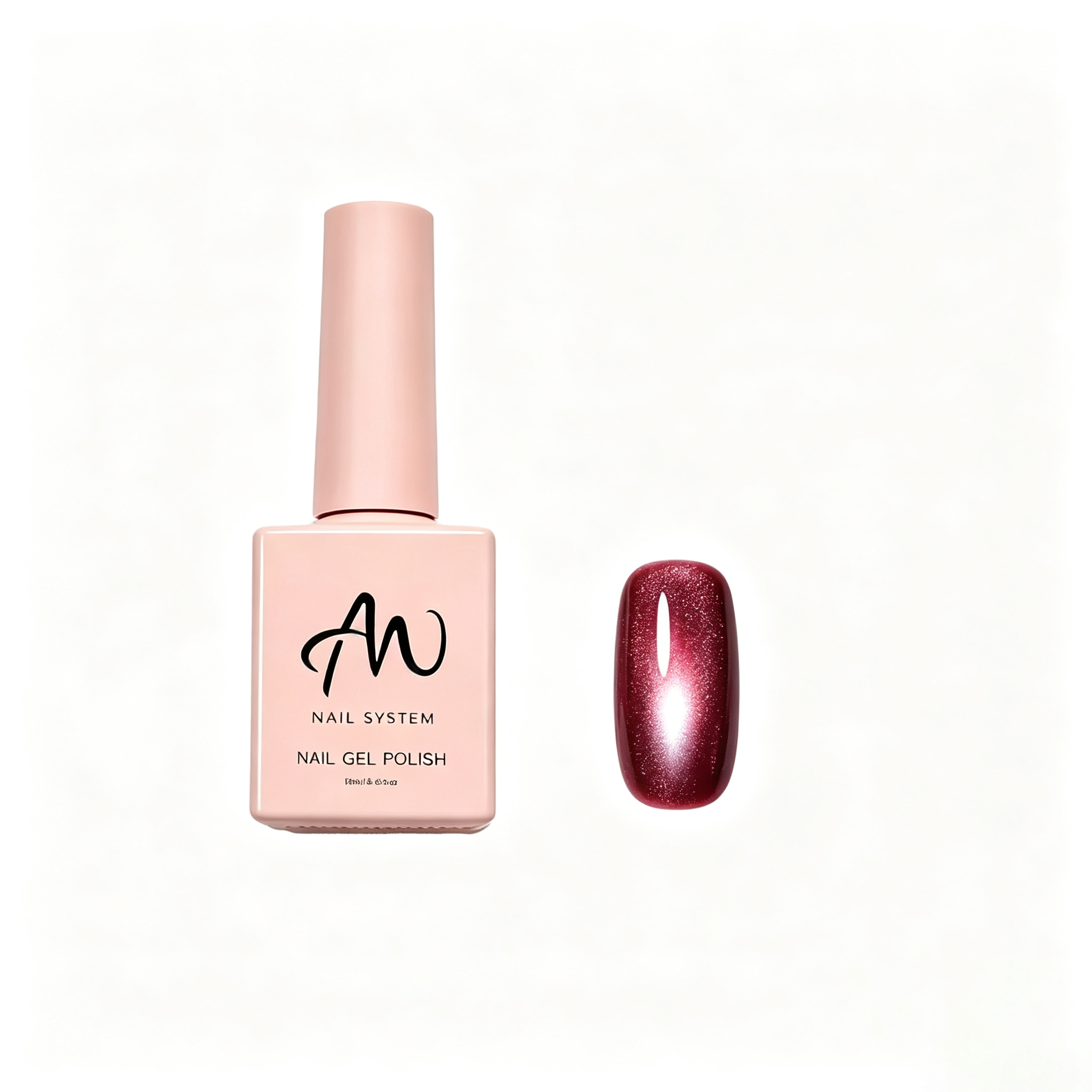 AMO Cat Eye Magnetic UV Gel Polish |Deep burgundy Color Shimmer Glossy Nail Art Gel for Salon & Home Use