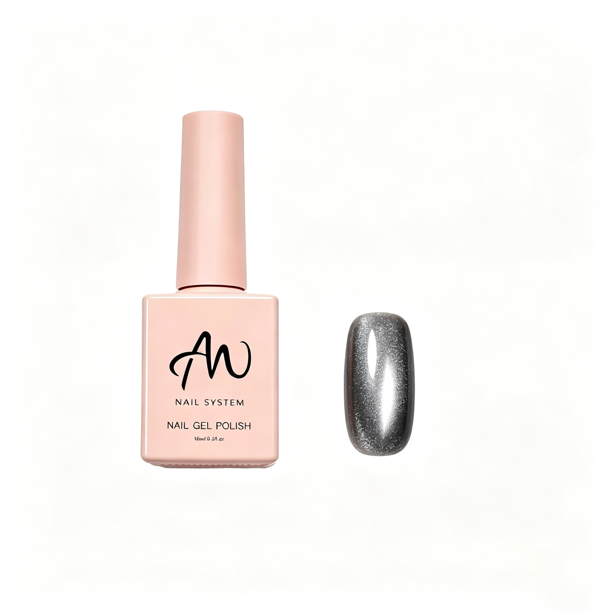 AMO Cat Eye Magnetic UV Gel Polish |Grey Color Shimmer Glossy Nail Art Gel for Salon & Home Use