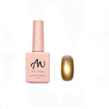 AMO Cat Eye Magnetic UV Gel Polish | Gold Color Shimmer Glossy Nail Art Gel for Salon & Home Use