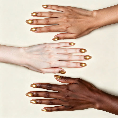 AMO Cat Eye Magnetic UV Gel Polish | Gold Color Shimmer Glossy Nail Art Gel for Salon & Home Use
