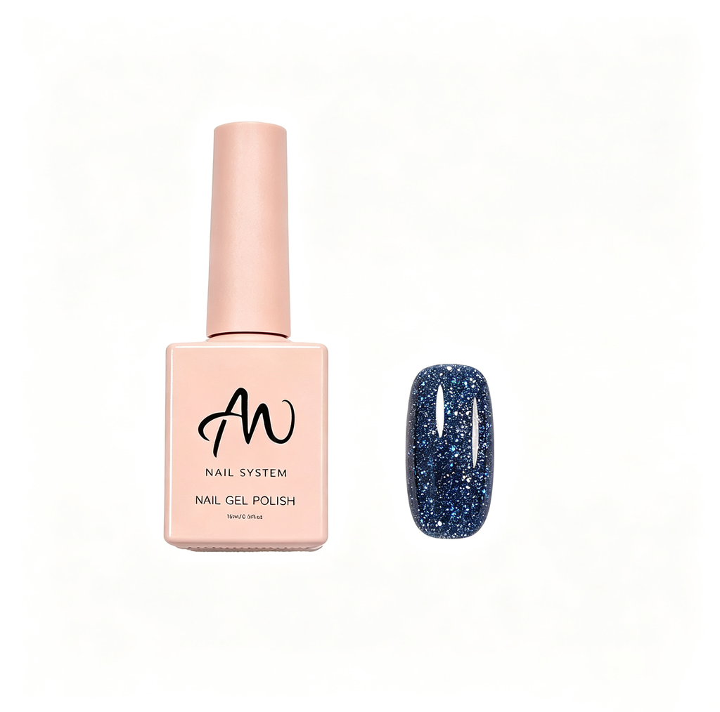 AMO NAIL STUDIO Crushed Diamond Shimmer Glitter Gel Polish Long Lasting UV Nail Gel For Salon&Home Use