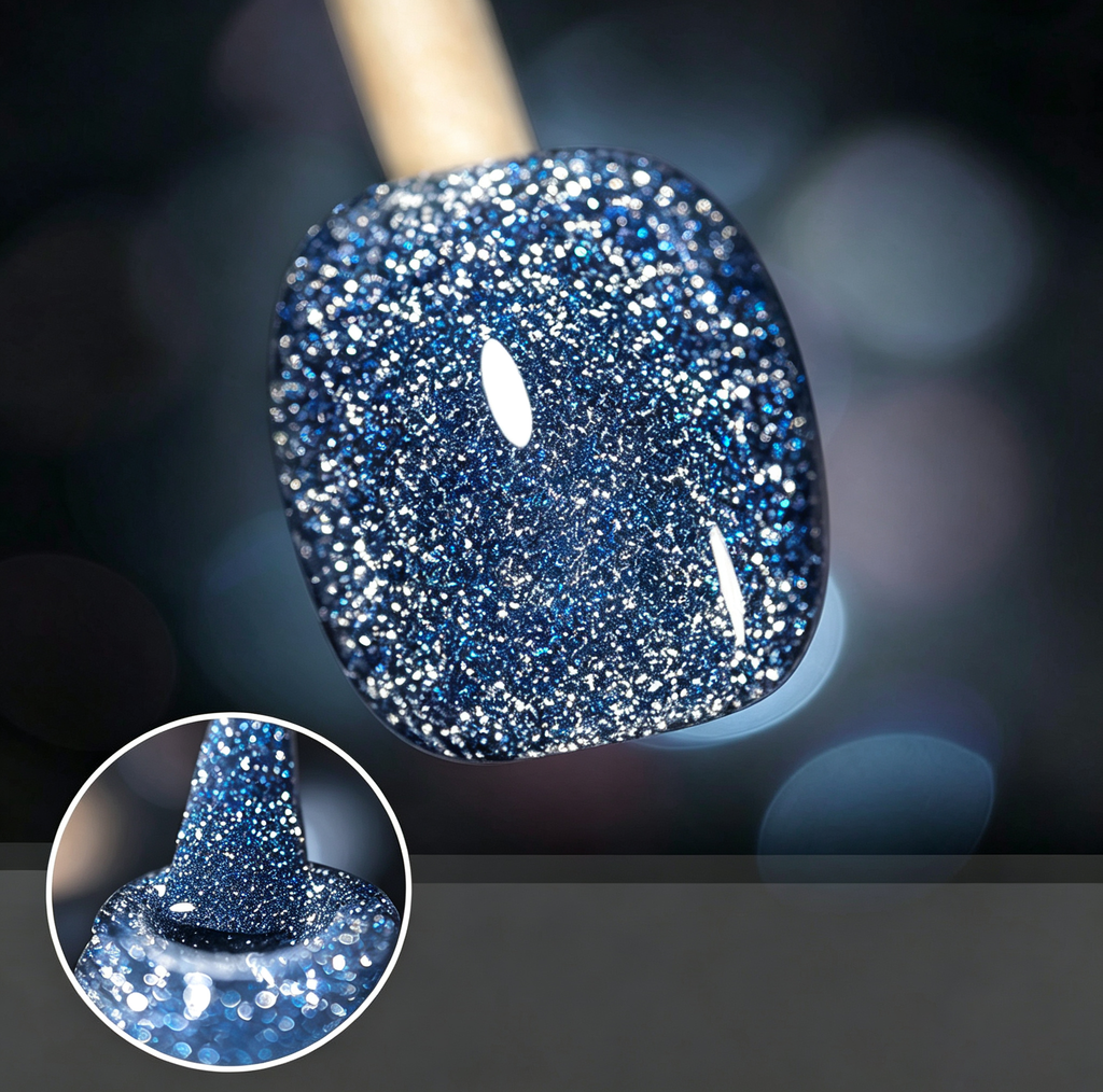 AMO NAIL STUDIO Crushed Diamond Shimmer Glitter Gel Polish Long Lasting UV Nail Gel For Salon&Home Use