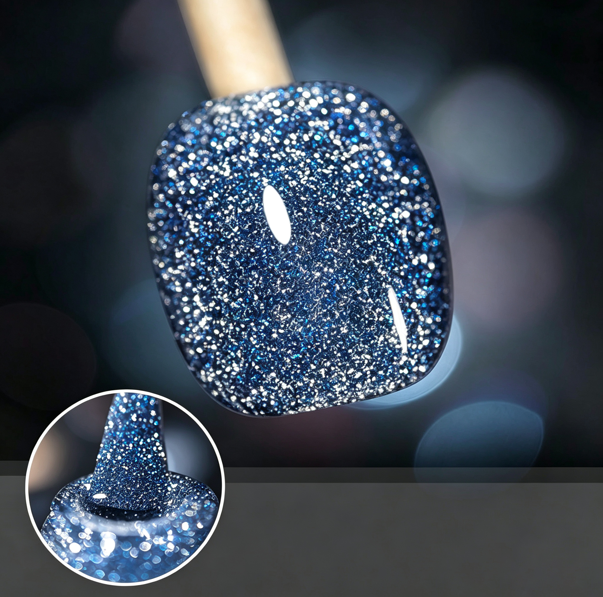 AMO NAIL STUDIO Crushed Diamond Shimmer Glitter Gel Polish Long Lasting UV Nail Gel For Salon&Home Use
