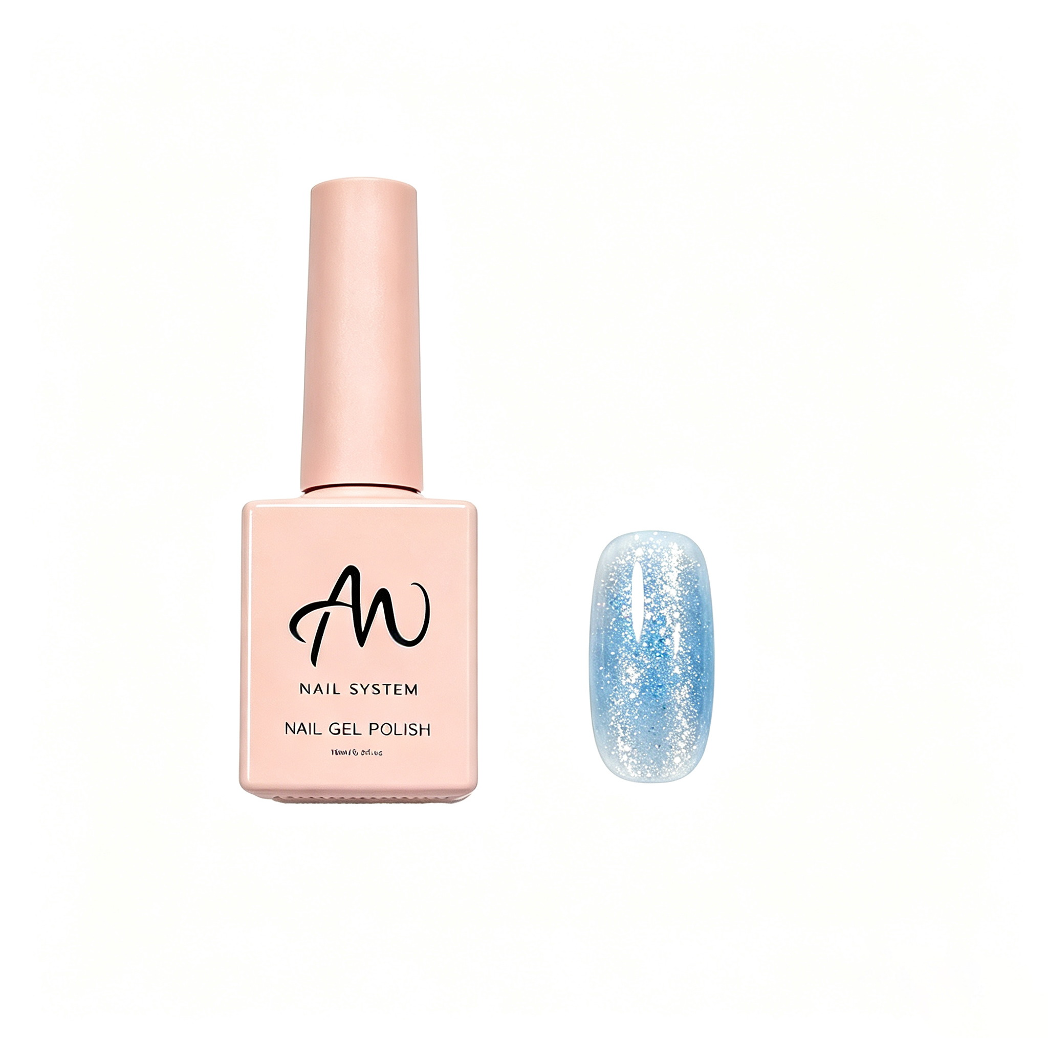 AMO NAIL STUDIO Crushed Diamond Glitter Gel Nail Polish- Light Blue Diamond Glitter