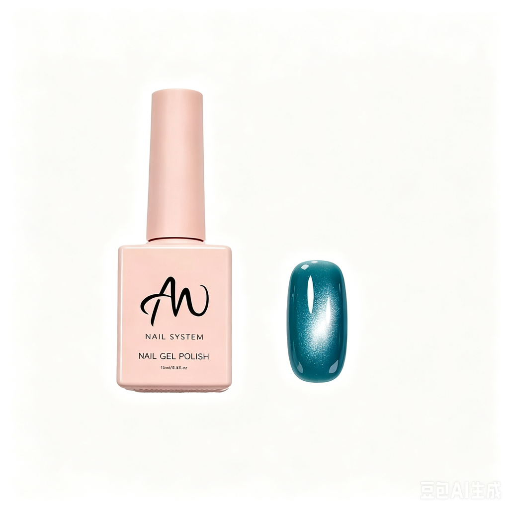 AMO Cat Eye Magnetic UV Gel Polish |Green Color Shimmer Glossy Nail Art Gel for Salon & Home Use