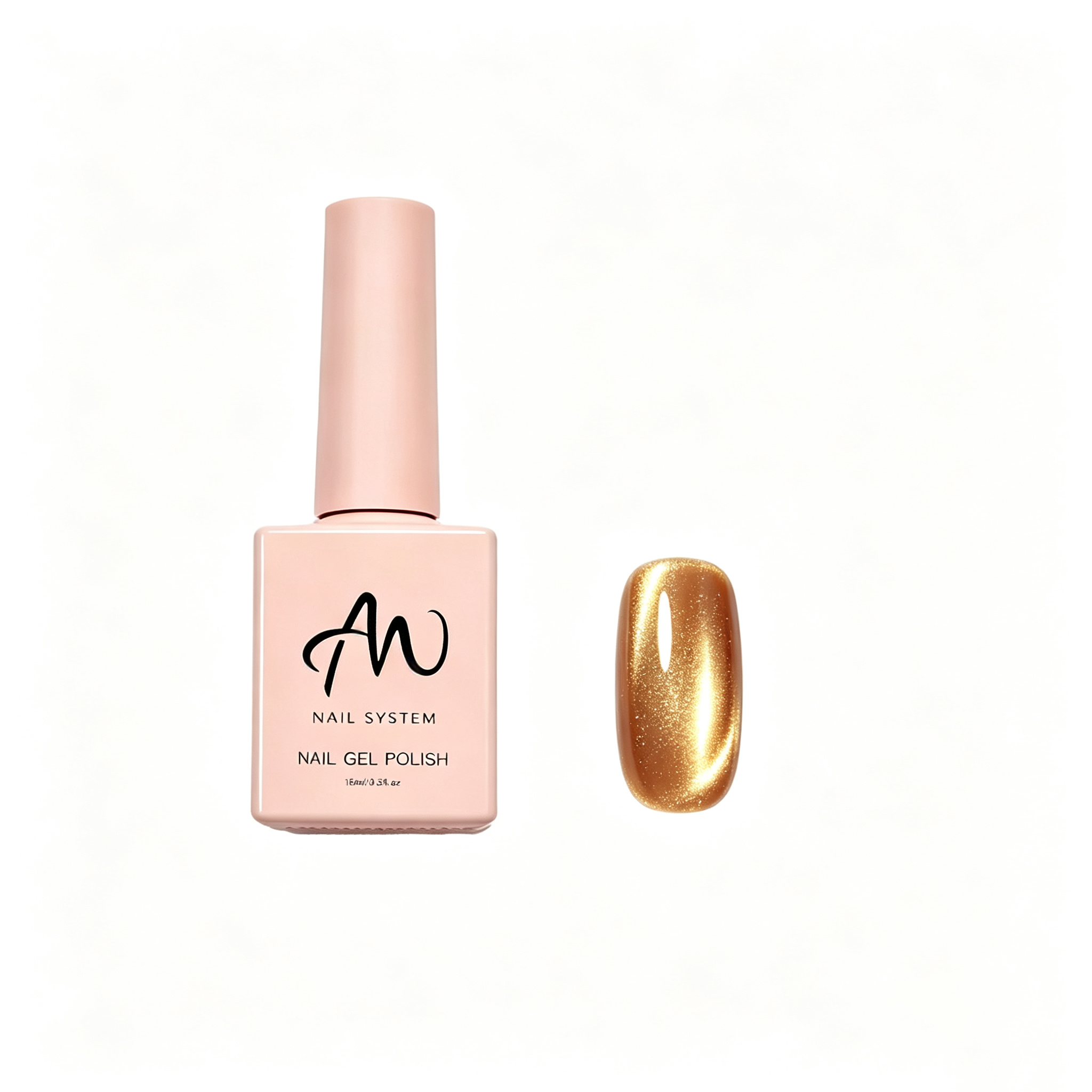 AMO Cat Eye Magnetic UV Gel Polish | Rich gold Color Shimmer Glossy Nail Art Gel for Salon & Home Use